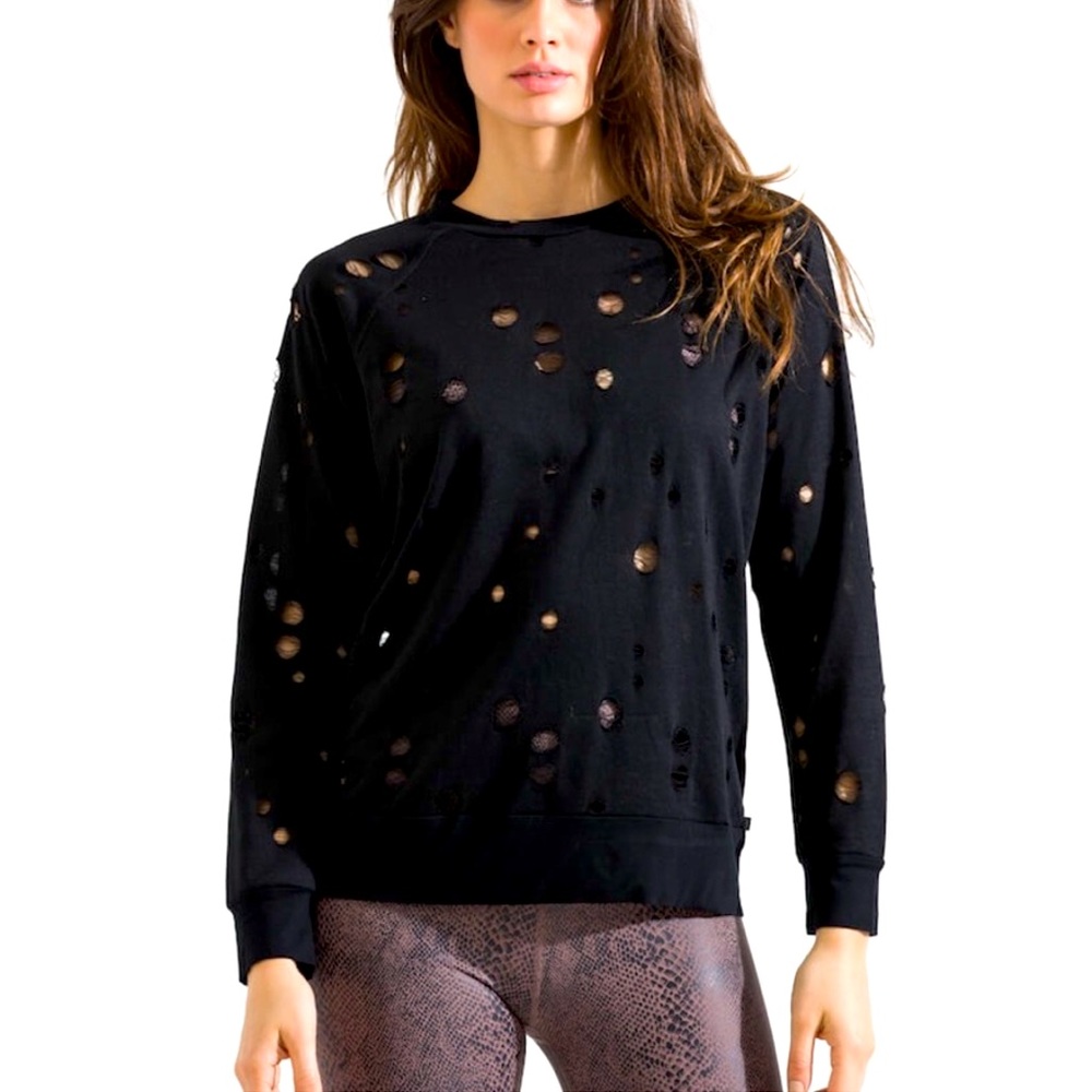 NWOT BODY LANGUAGE SPORTSWEAR DISTRESSED SWEATER